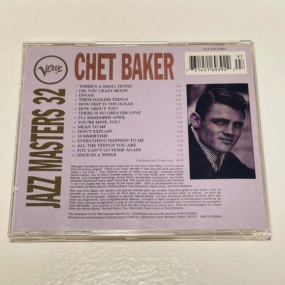 CD Chet Baker - Verve Jazz Masters 32 - Picture 2 of 2